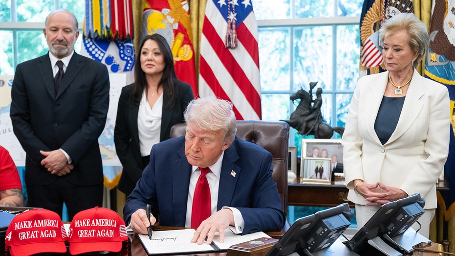 Trump signs executive orders at the White House